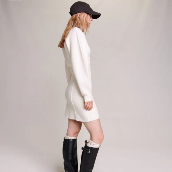 Maje CORSET-EFFECT JUMPER DRESS - Picture 2 of 3